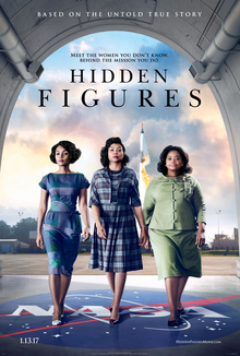 The official poster for the film Hidden Figures 2016